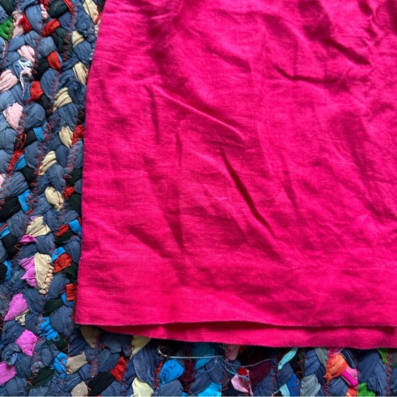 Boden Hot Pink Linen Notch Neck Sleeveless Shift Dress Women’s Size 6 Summer - Picture 9 of 16
